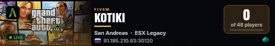 KOTIKI live status badge