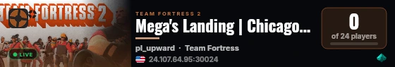 Mega's Landing | Chicago | 1 | Stopwatch live status badge