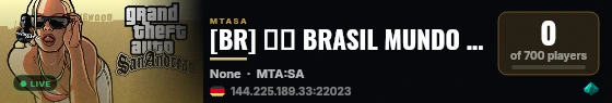 [BR] ██ BRASIL MUNDO REAL ██ | DEVELOPMENT live status badge