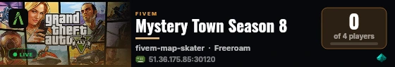 Mystery Town Season 8 live status badge