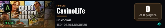CasinoLife live status badge