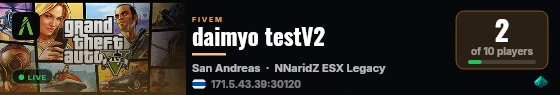 daimyo testV2 live status badge