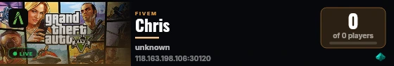 Chris live status badge