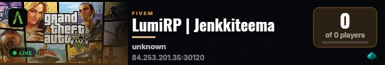 LumiRP | Jenkkiteema live status badge