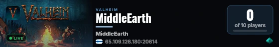 MiddleEarth live status badge