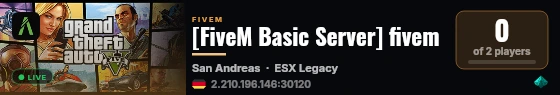[FiveM Basic Server] fivem live status badge