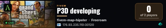 P3D live status badge