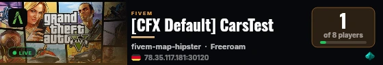 [CFX Default] CarsTest live status badge