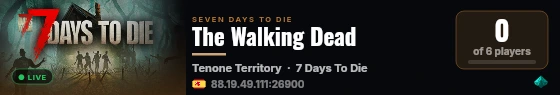 The Walking Dead live status badge