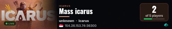 Mass icarus live status badge