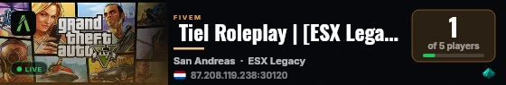  Tiel Roleplay | [ESX Legacy] live status badge