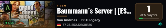 Baummann´s Server | [ESX Legacy] live status badge