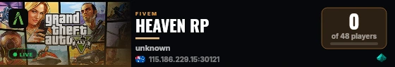 HEAVEN RP live status badge