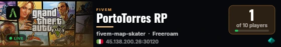 PortoTorres RP live status badge
