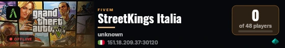 StreetKings Italia live status badge