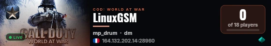 LinuxGSM live status badge