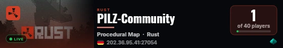 PILZ-Community live status badge