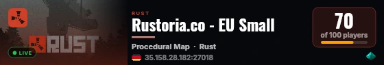 Rustoria.co - EU Small live status badge