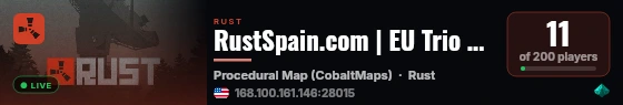 RustSpain.com | EU Trio Mondays live status badge
