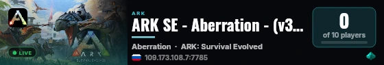 ARK SE - Aberration - (v361.7) live status badge