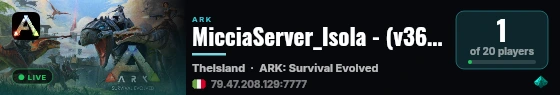 MicciaServer_Isola - (v361.7) live status badge