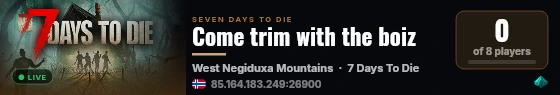 Come trim with the boiz live status badge