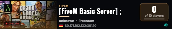 [FiveM Basic Server] ; live status badge