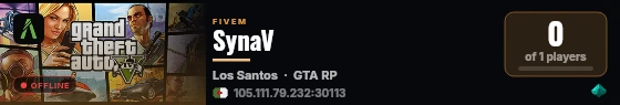 SynaV live status badge