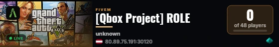 ROLE built with Qbox Project by The Community! live status badge