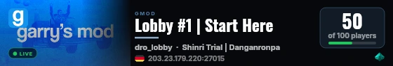 Lobby #1 | Start Here live status badge