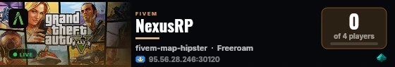 NexusRP live status badge