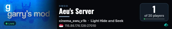 Aeu's Server live status badge