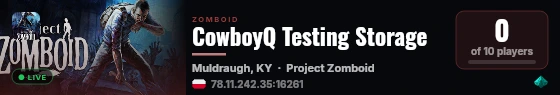 CowboyQ Testing Storage live status badge