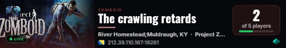 The crawling retards live status badge