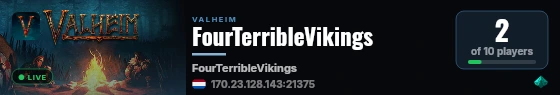 FourTerribleVikings live status badge