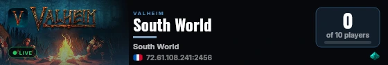 South World live status badge