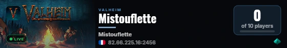 Mistouflette live status badge