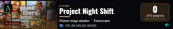 Project Night Shift live status badge
