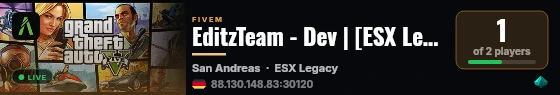 EditzTeam - Dev | [ESX Legacy] live status badge