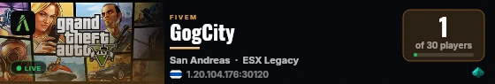 GogCity live status badge