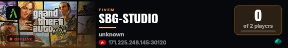 SBG-STUDIO live status badge