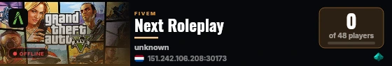 Next Roleplay live status badge
