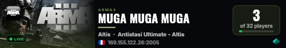 MUGA MUGA MUGA live status badge