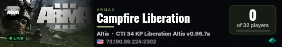 Campfire Liberation live status badge