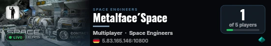 Metalface´Space live status badge