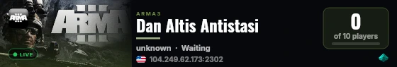 Dan Altis Antistasi live status badge