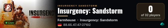 Insurgency: Sandstorm live status badge