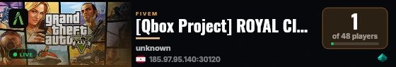 [Qbox Project] ROYAL CITY RP live status badge