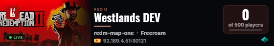 Westlands DEV live status badge