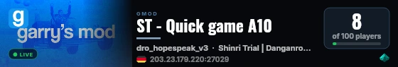 ST - Quick game A10 live status badge